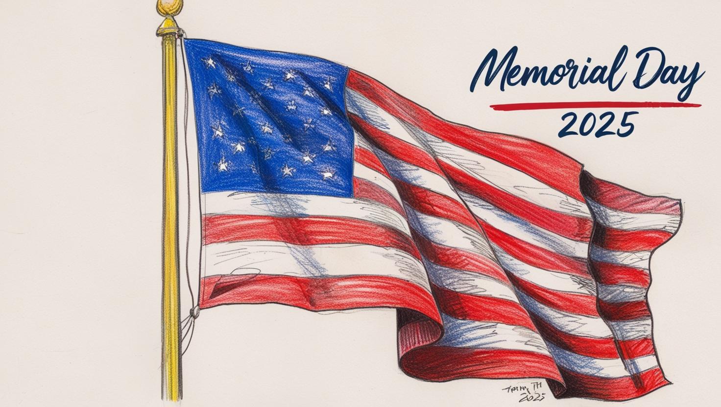 Memorial Day flag 2025