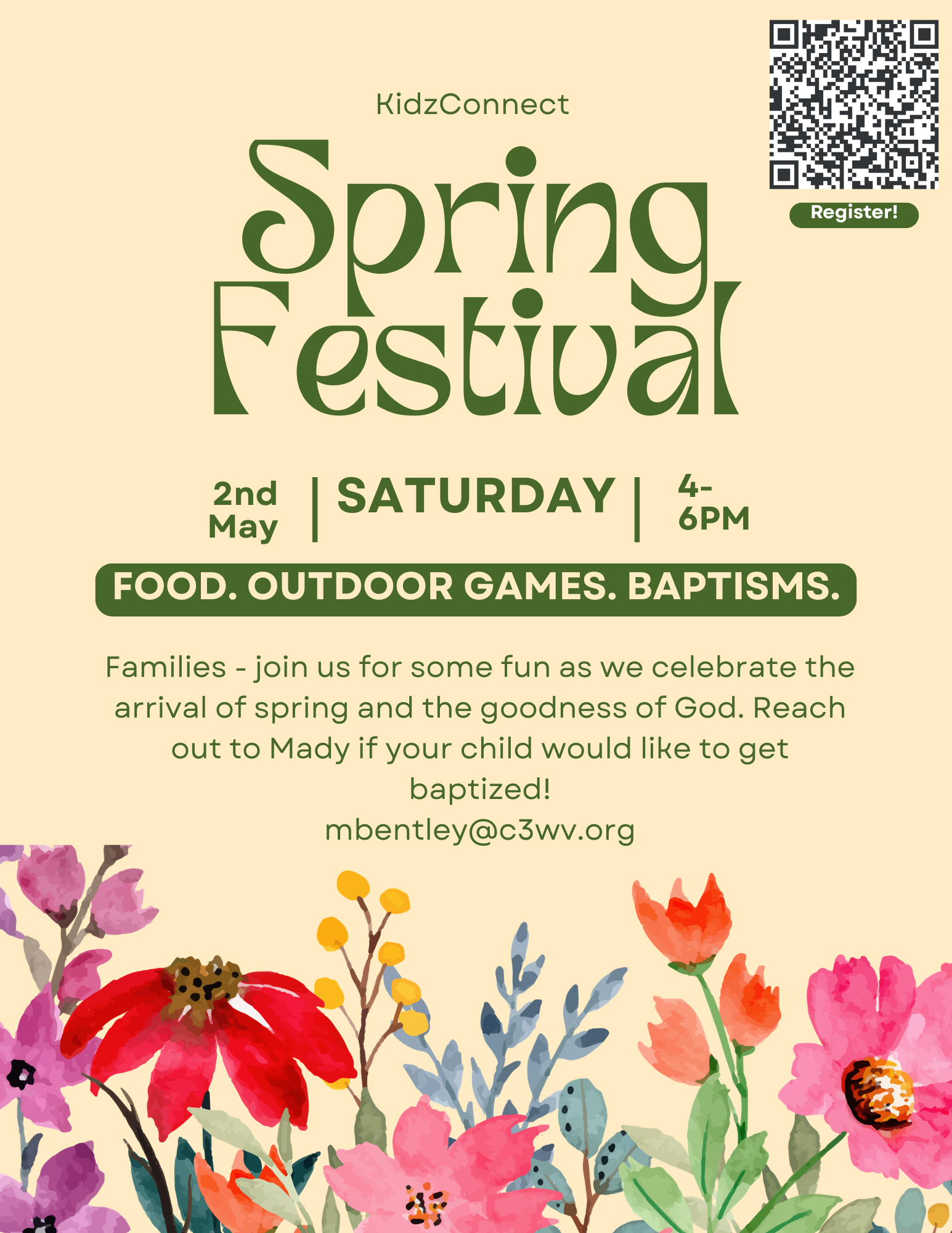 KidzConnect Spring Festival Flyer