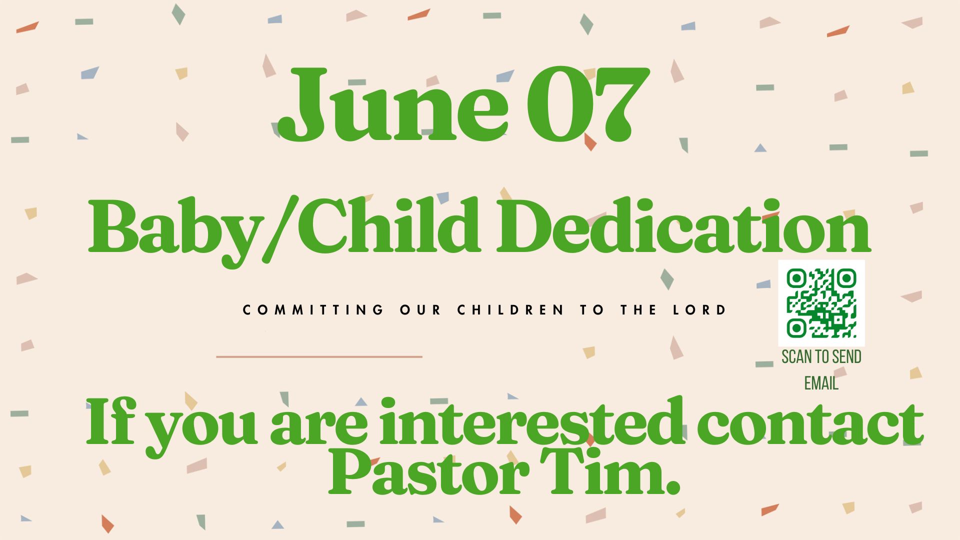 Copy of Baby Dedication - Main Title Still